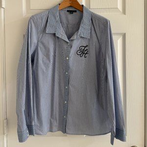 Tommy Hilfiger Monogram Women's Button-Down Shirt, Size XXL